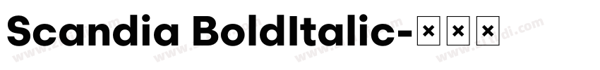 Scandia BoldItalic字体转换